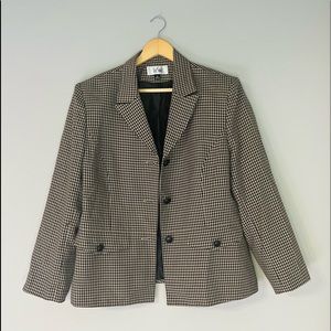 Vintage Gingham Print Jacket